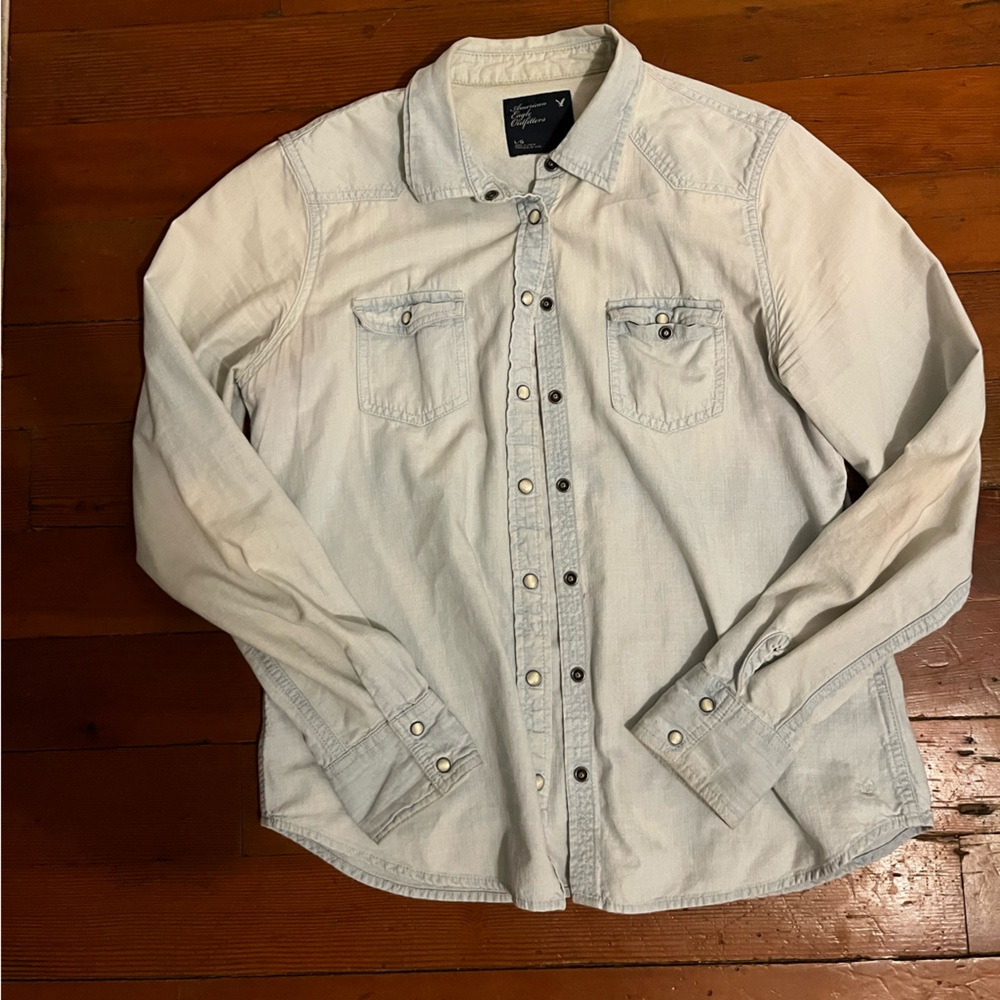 American Eagle Light Denim Shirt